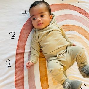 Mebie baby hoodie sweat set